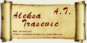 Aleksa Trašević vizit kartica